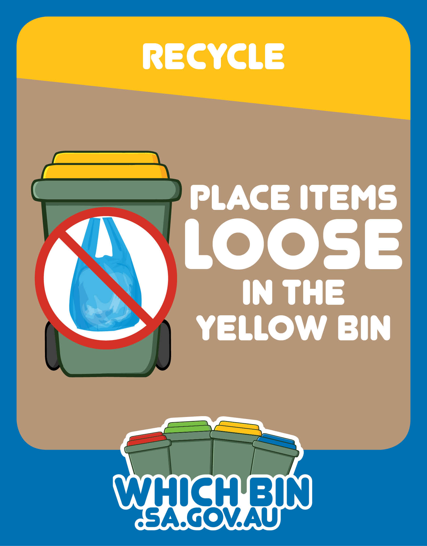 We hate to be a nag, but please don't place your recycling in a bag!